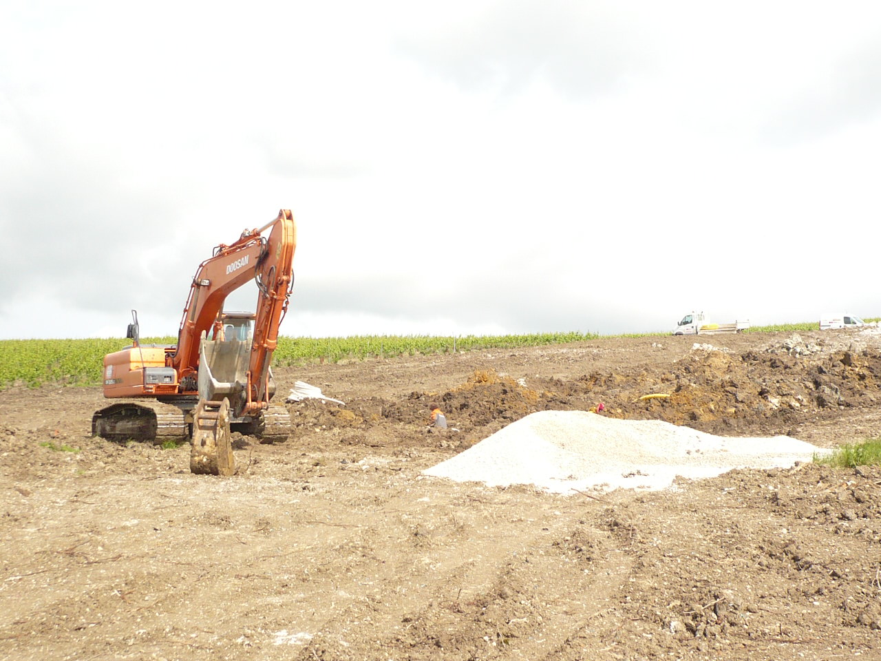 Drainage de la terre à vigne, Sarl Meulot à Fèrebrianges, Marne, 51